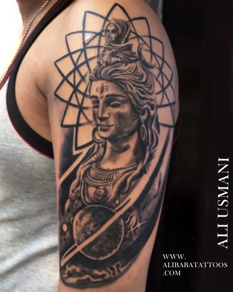 Meditating Lord Shiva Tattoo-shiv tattoo design
